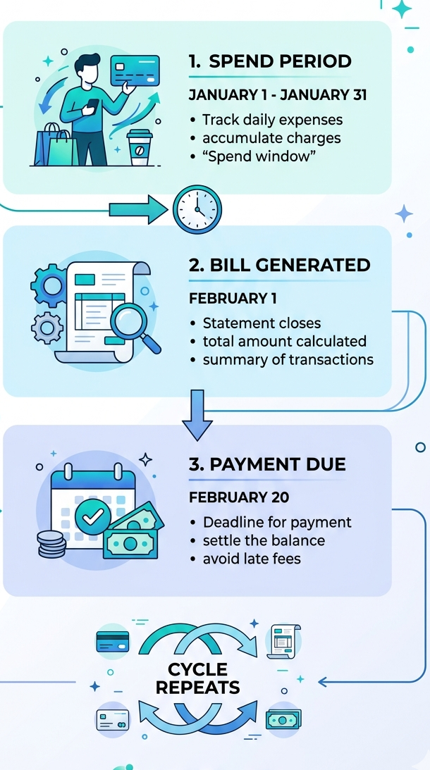 How to Use a Credit Card Smartly (Billing Cycle, Benefits & Hidden Risks) Credit Card Billing Cycle Edited